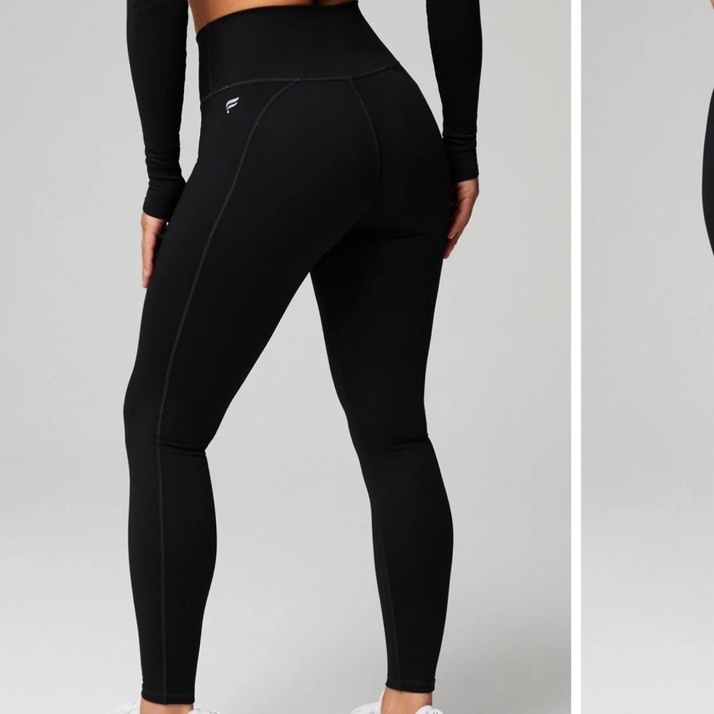 NWT ❤️Fabletics Ultra High Waisted Define Powerhold 7/8 Black Leggings XXL